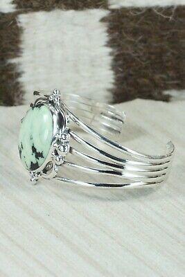 Variscite and Sterling Silver Bracelet - Samuel Yellowhair - High Lonesome Trading