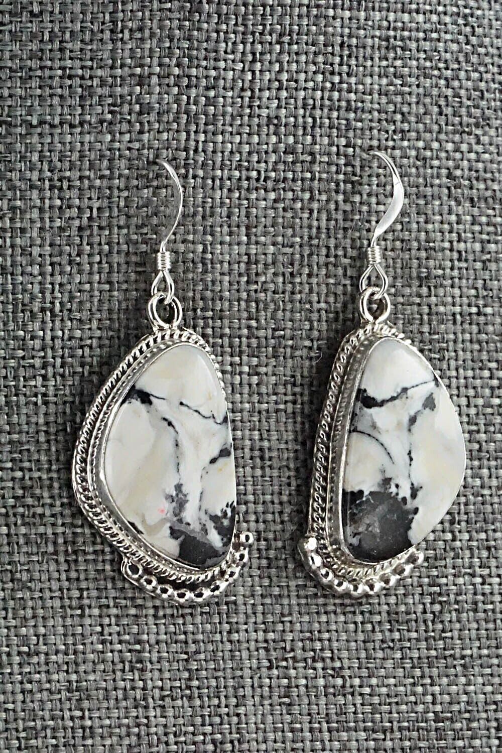 White Buffalo & Sterling Silver Earrings - Sharon McCarthy