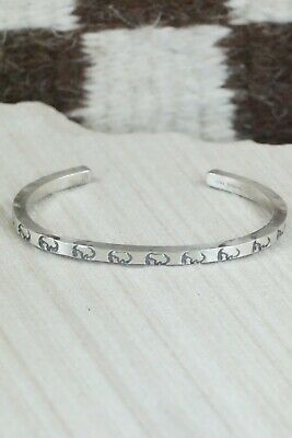 Navajo Sterling Silver Bracelet - Elaine Tahe