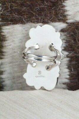 Turquoise & Sterling Silver Ring - Shirley Largo - Size 6.5