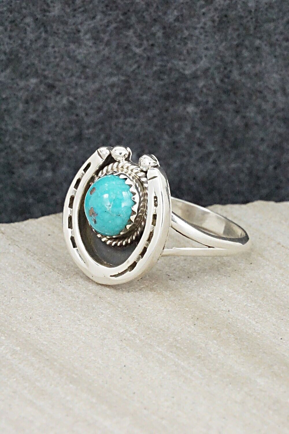 Turquoise & Sterling Silver Ring - Alice Rose Saunders - Size 8.75