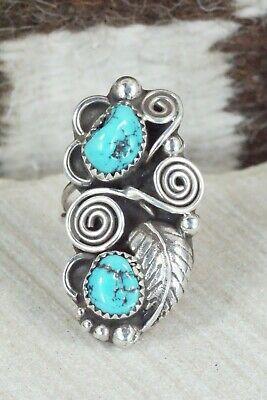 Turquoise and Sterling Silver Ring - Kenneth Jones - Size 6.5 - High Lonesome Trading