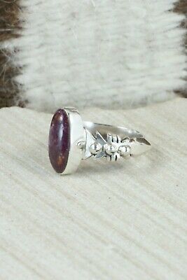 Spiny Oyster & Sterling Silver Ring - Andrew Vandever - Size 8.5