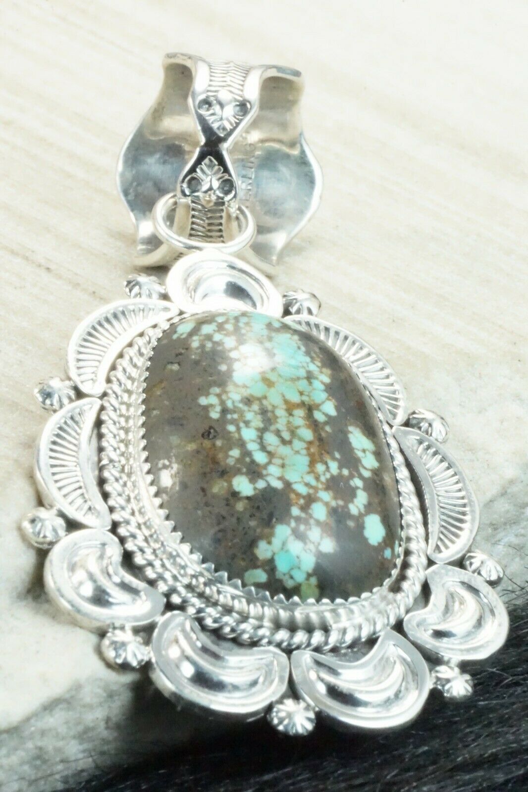 Turquoise & Sterling Silver Pendant - Harold Joe
