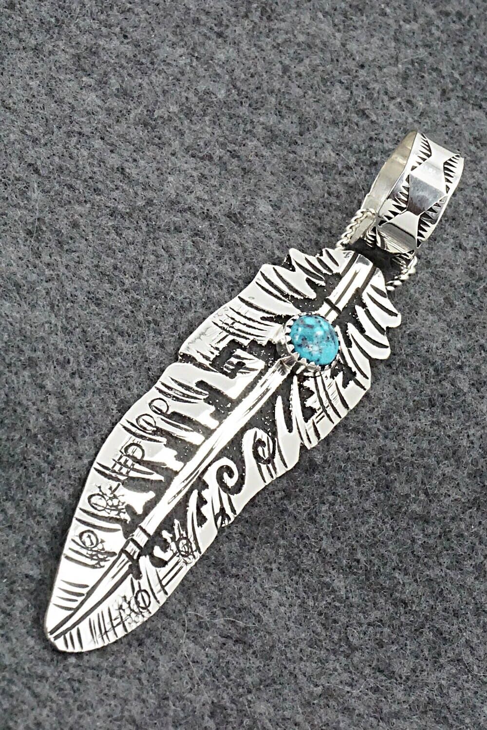 Turquoise & Sterling Silver Pendant - Richard Singer