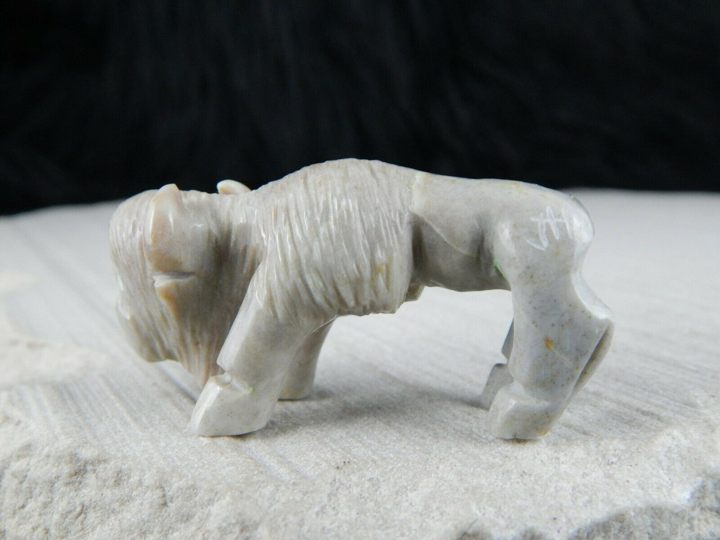 Buffalo Zuni Fetish Carving - Jonas Hastito - High Lonesome Trading