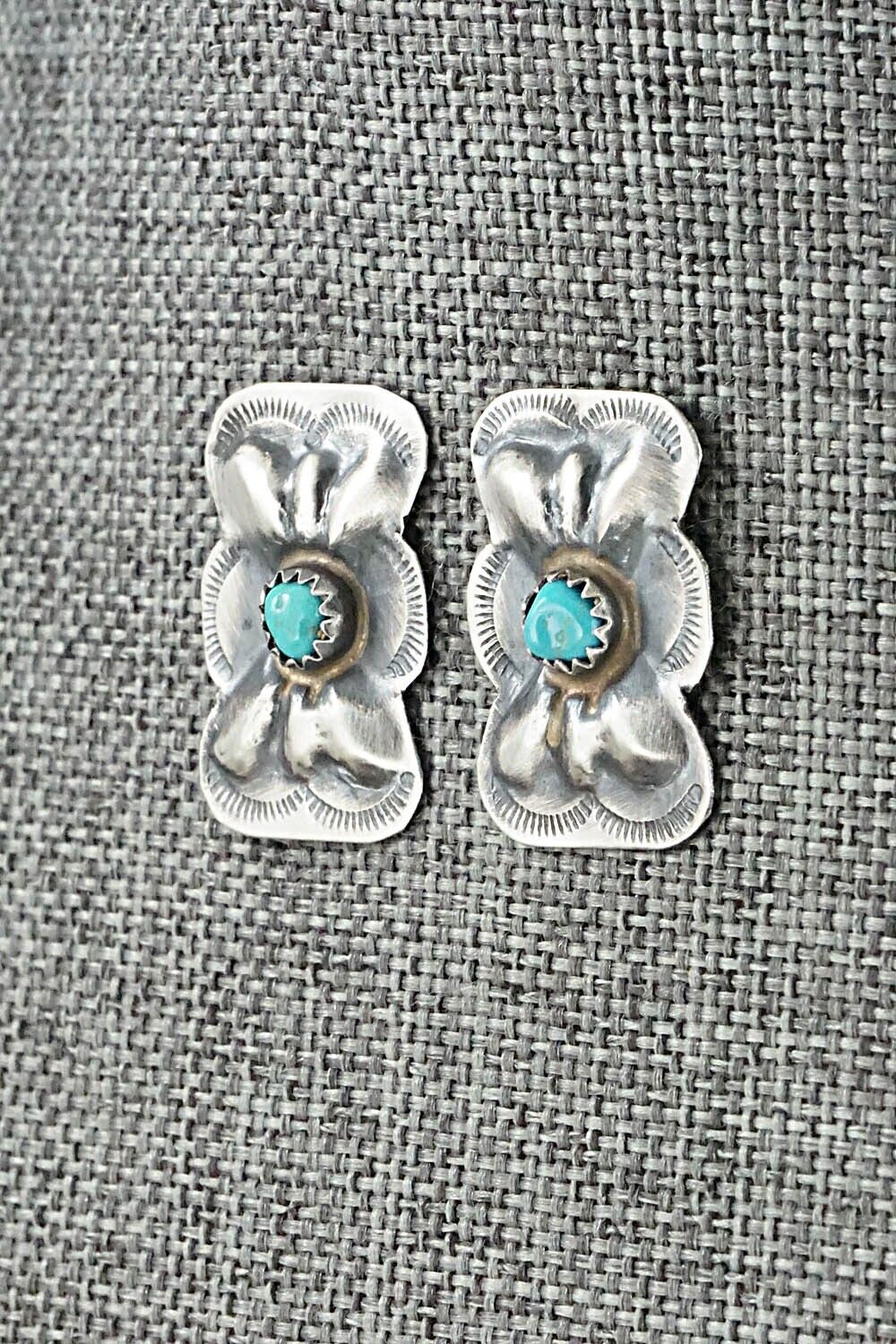 Turquoise & Sterling Silver Earrings - Joan Begay