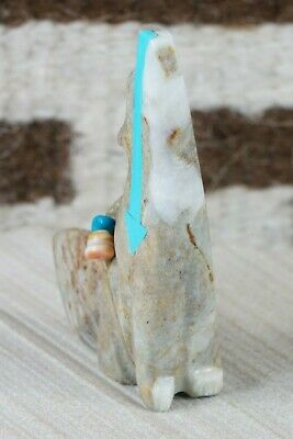 Wolf Zuni Fetish Carving - Donovan Laiwakete - High Lonesome Trading