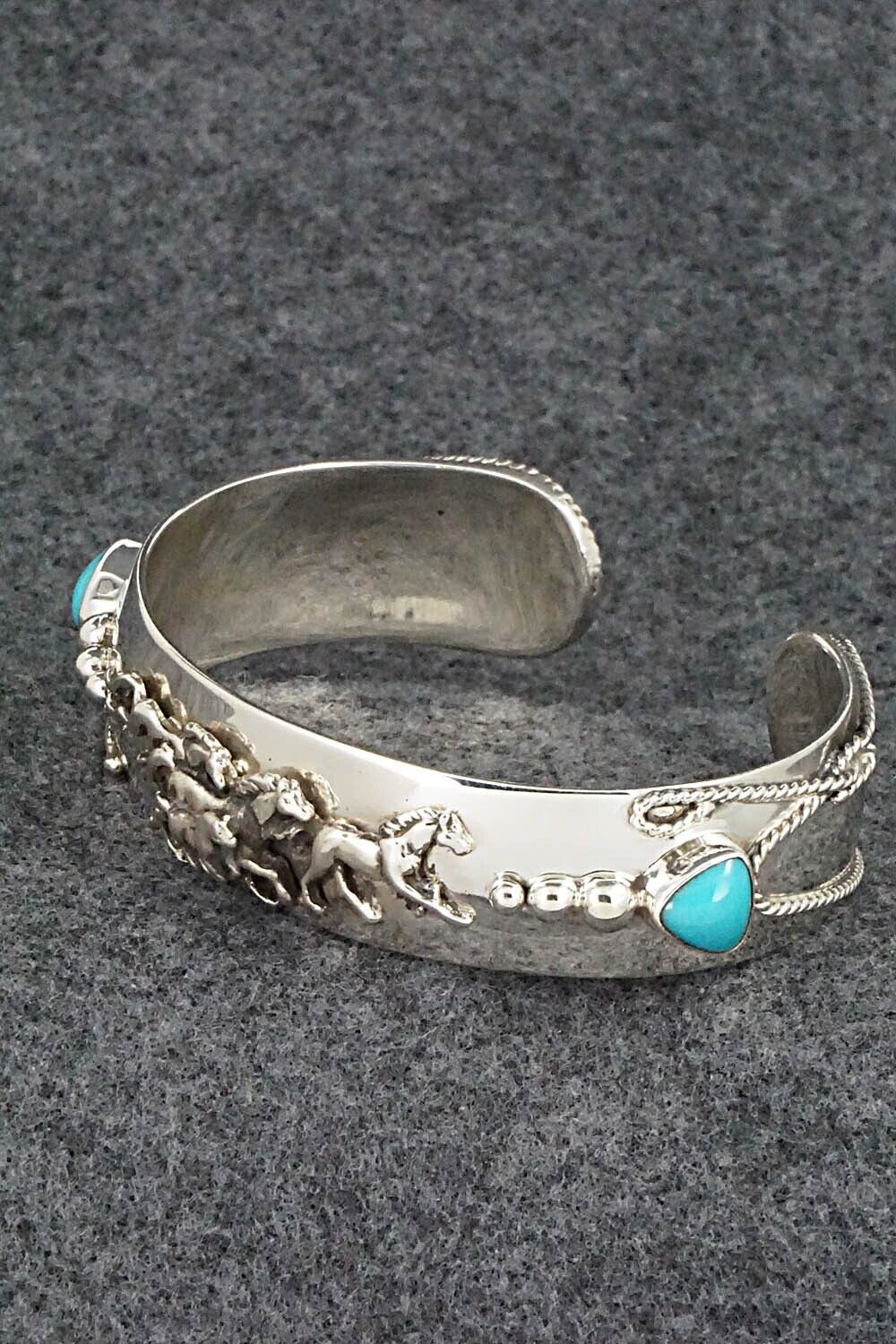Turquoise & Sterling Silver Bracelet - Bobby Platero