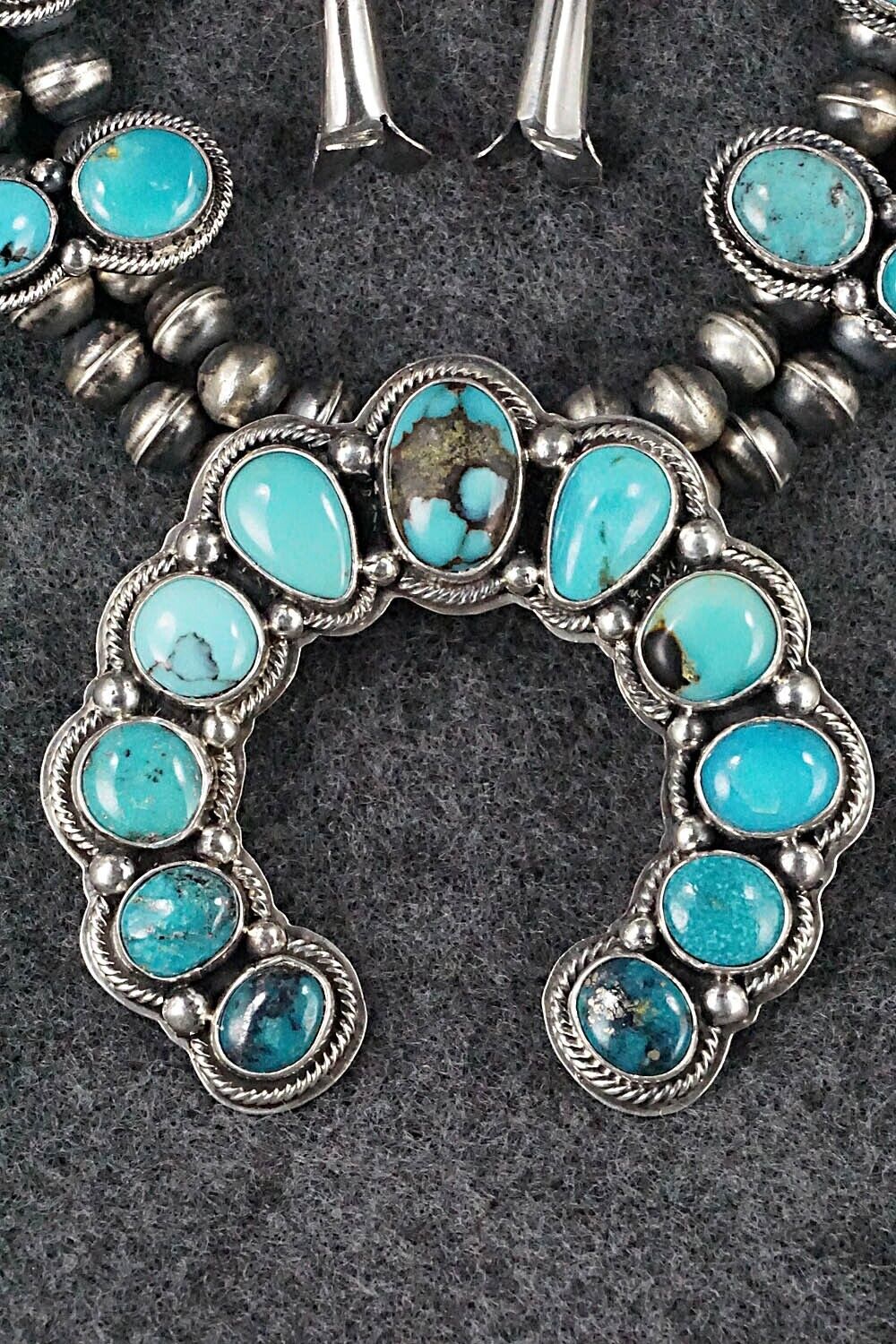 Turquoise & Sterling Silver Squash Blossom Set - Annie Haskie