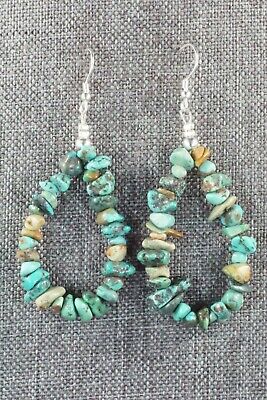Turquoise & Sterling Silver Earrings - Navajo