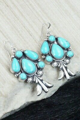 Turquoise & Sterling Silver Earrings - Bobby Platero