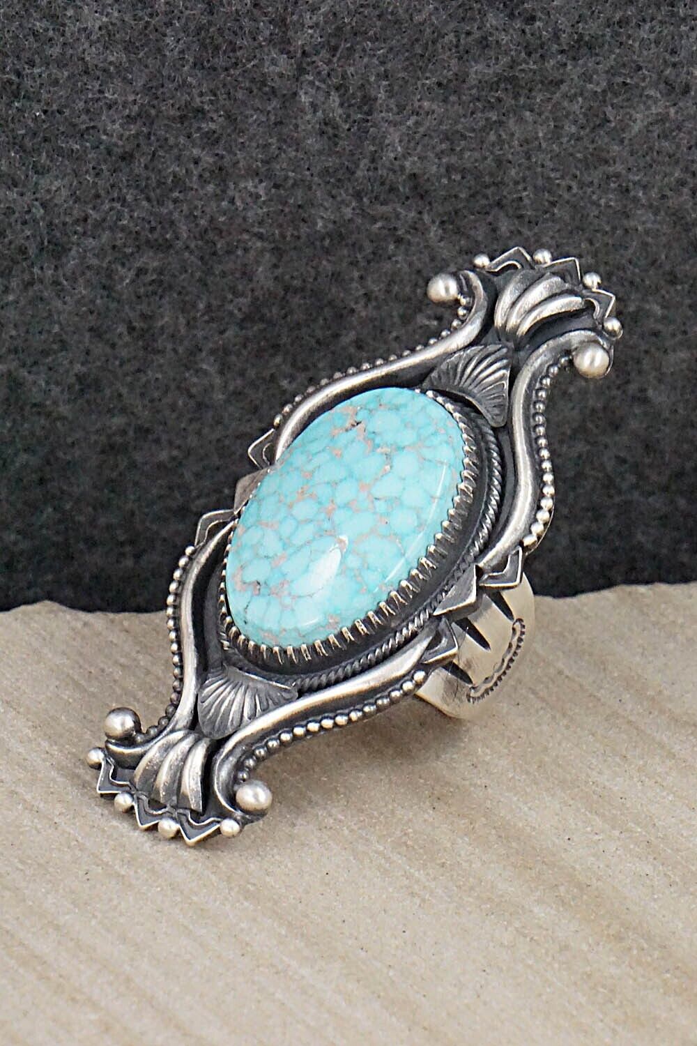Turquoise & Sterling Silver Ring - Derrick Gordon - Size 9