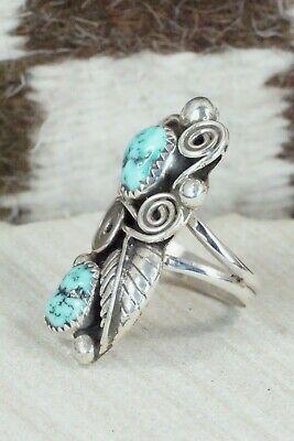 Turquoise and Sterling Silver Ring - Kenneth Jones - Size 7.5 - High Lonesome Trading