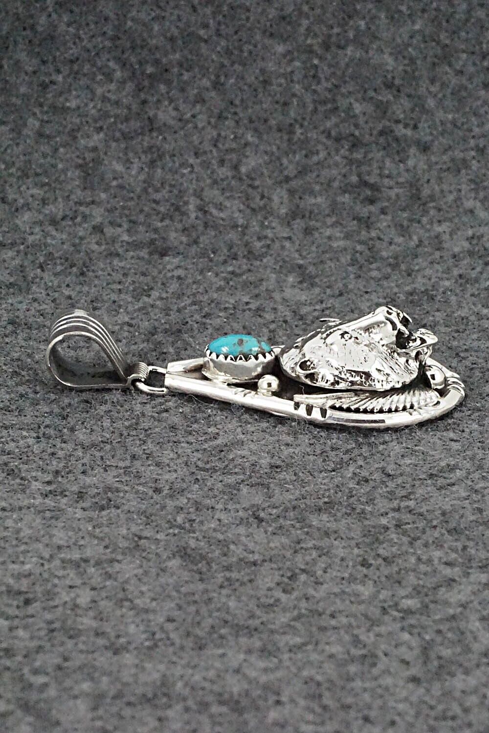 Turquoise & Sterling Silver Pendant - Jeannette Saunders