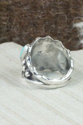 Turquoise & Sterling Silver Ring - Andrew Vandever - Size 8.75