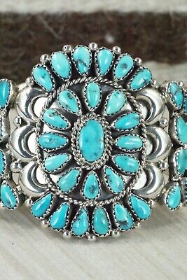 Turquoise and Sterling Silver Bracelet - Eunise Wilson