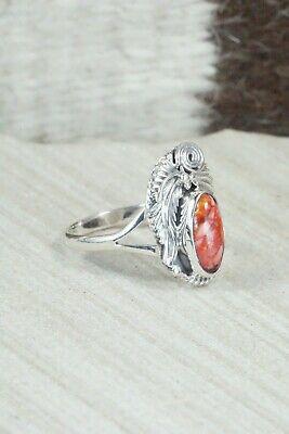 Spiny Oyster & Sterling Silver Ring - Genevieve Francisco - Size 8.25 - High Lonesome Trading
