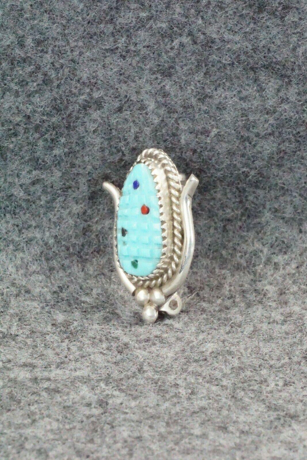 Turquoise & Sterling Silver Pendant - Tracy Bowekaty - High Lonesome Trading