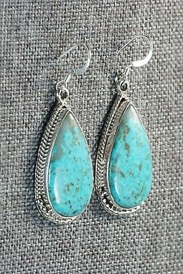 Turquoise & Sterling Silver Earrings - Sharon McCarthy - Navajo