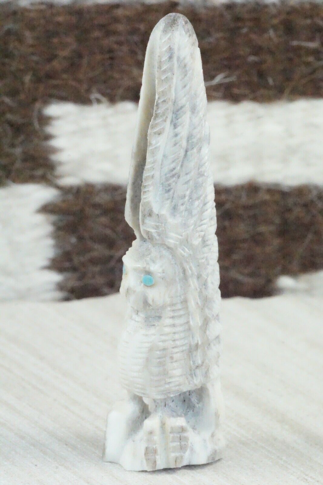 Owl Zuni Fetish Carving - Garrick Weeka