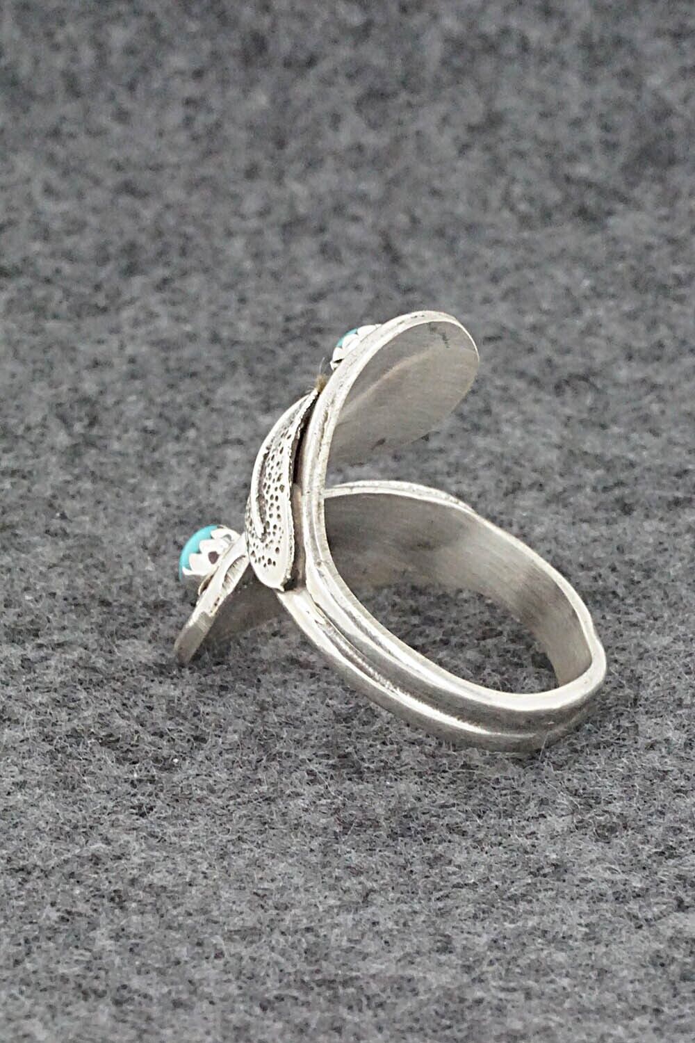Turquoise & Sterling Silver Ring - Genevieve Francisco - Size 8.25