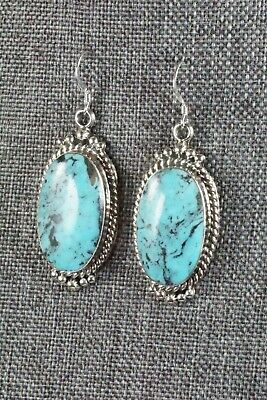 Turquoise & Sterling Silver Earrings - Greg Yazzie