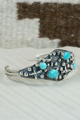 Navajo Turquoise and Sterling Silver Bracelet - Gregg Yazzie