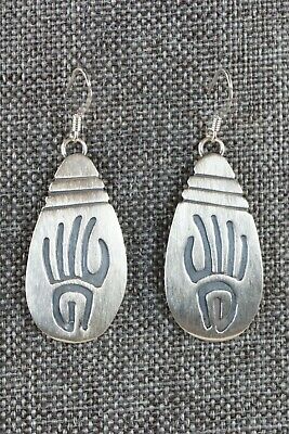 Navajo Sterling Silver Earrings - Charlie Yazzie - High Lonesome Trading