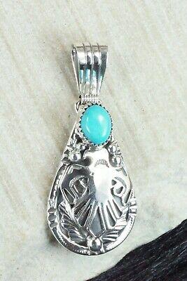 Turquoise and Sterling Silver Pendant - Henry Attakai - High Lonesome Trading