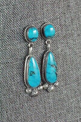 Turquoise & Sterling Silver Earrings - Sarah Yazzie