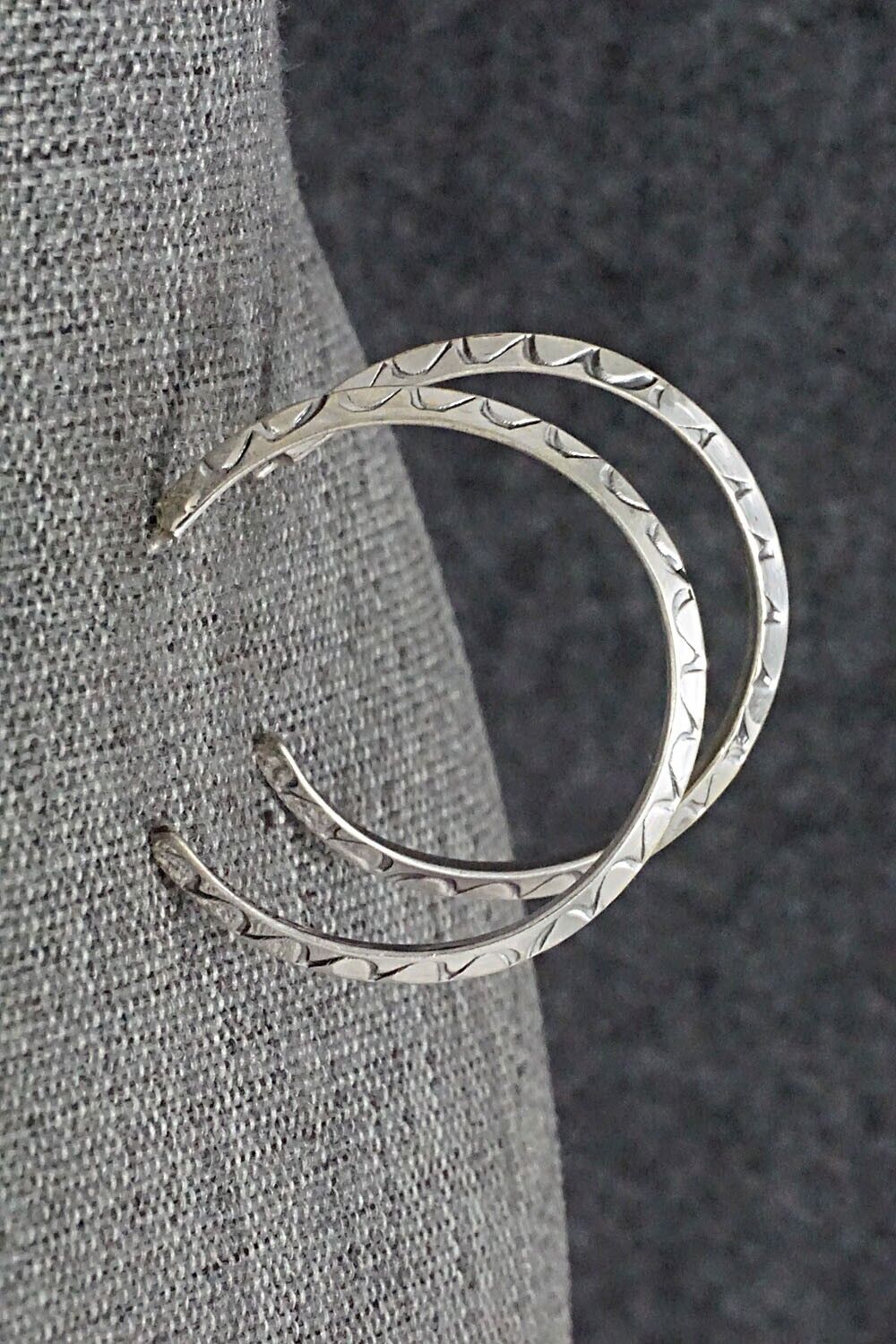 Sterling Silver Hoop Earrings - Elaine Tahe