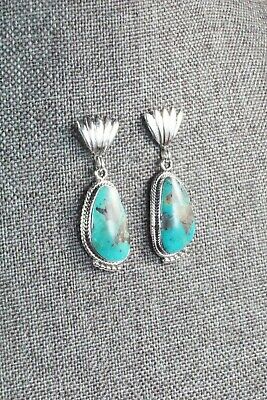 Turquoise and Sterling Silver Earrings - Sharon McCarthy