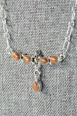 Coral & Sterling Silver Necklace - Loretta Smith