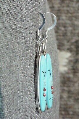 Turquoise & Sterling Silver Earrings - Stuart Quandelacy