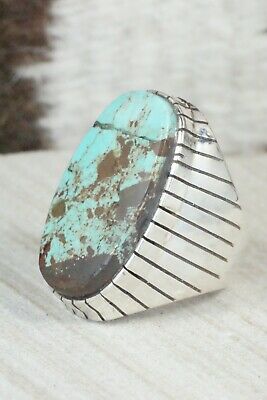 Turquoise and Sterling Silver Ring - Ray Jack - Size 9.5