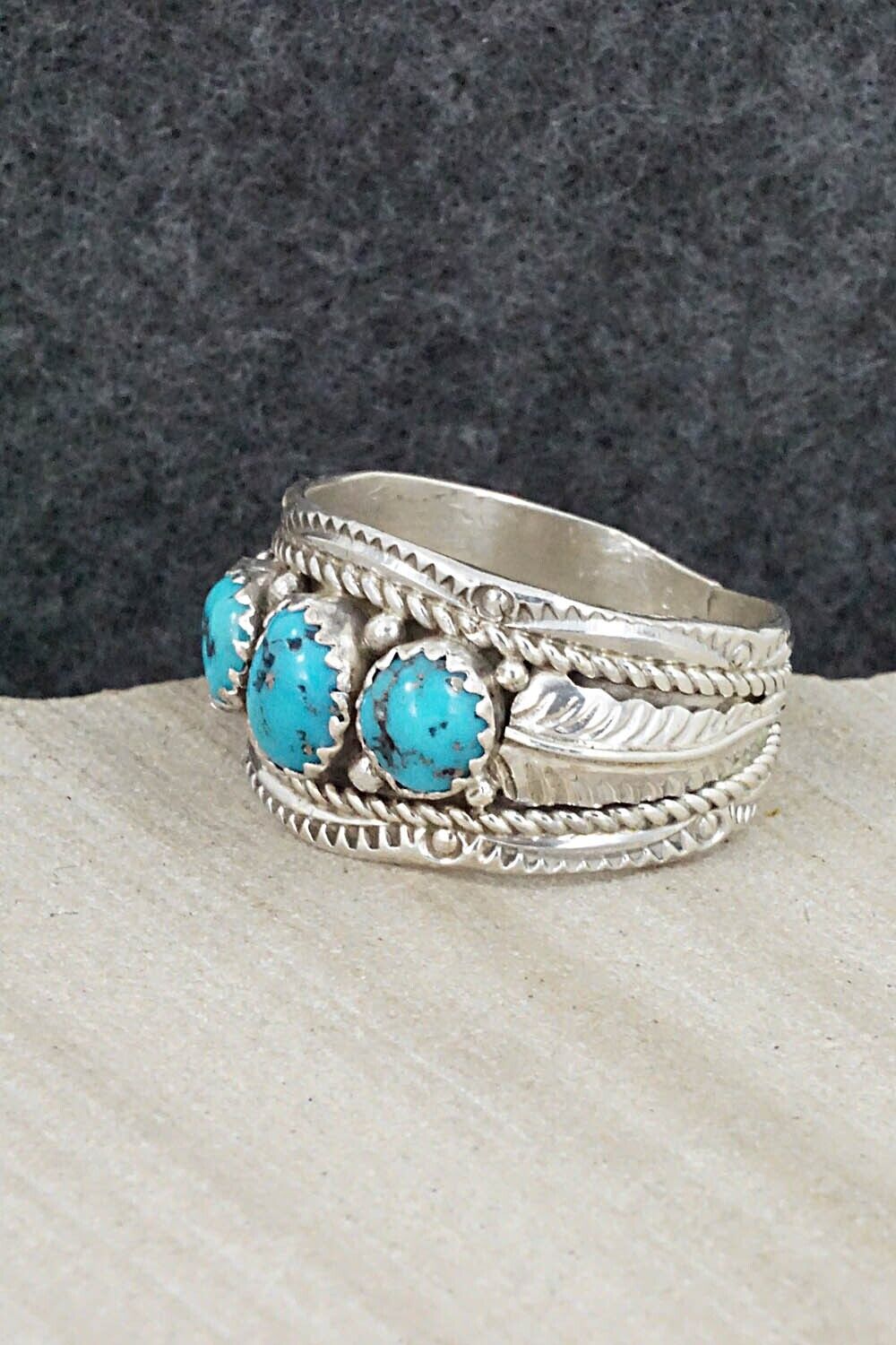 Turquoise and Sterling Silver Ring - Betty Begay - Size 12