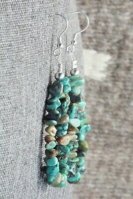 Turquoise & Sterling Silver Earrings - Navajo