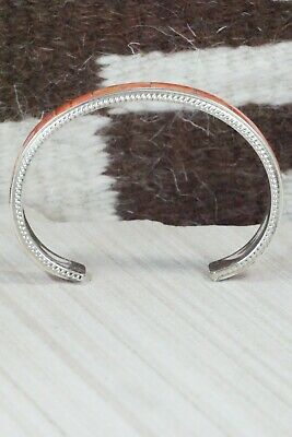 Spiny Oyster & Sterling Silver Bracelet - Ricky Booqua