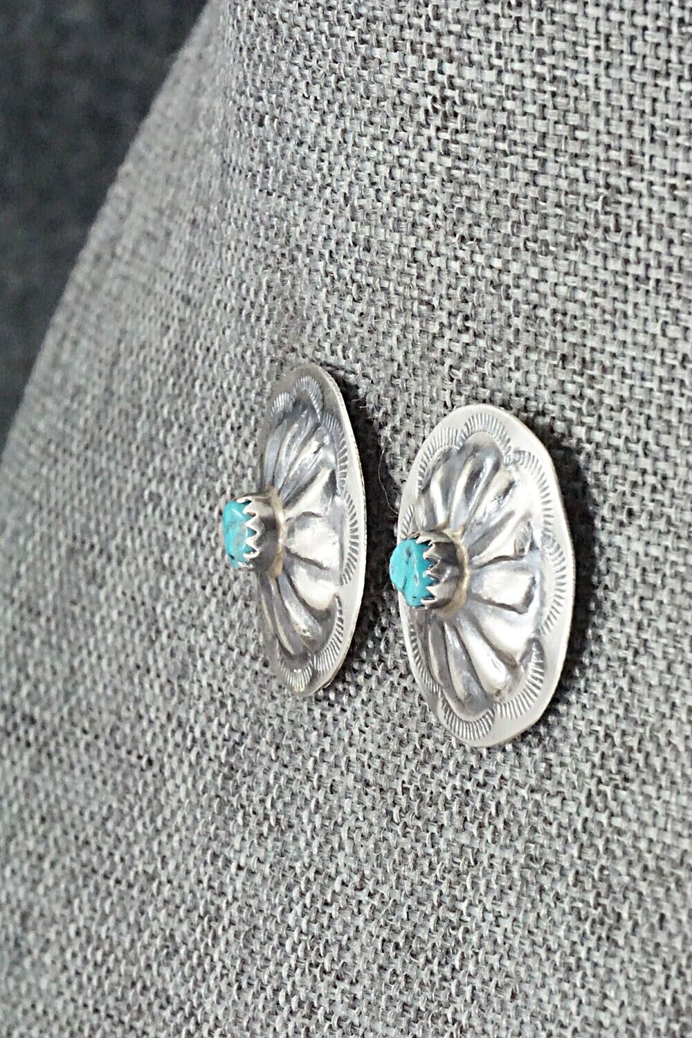 Turquoise & Sterling Silver Earrings - Joan Begay
