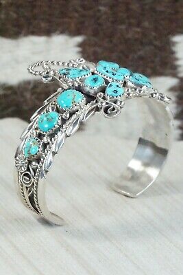 Turquoise & Sterling Silver Butterfly Bracelet - Anthony Brown
