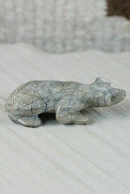 Badger Zuni Fetish Carving - Nelson Yatsattie - High Lonesome Trading