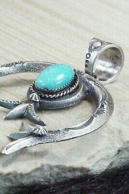 Turquoise & Sterling Silver Pendant - Kevin Billah