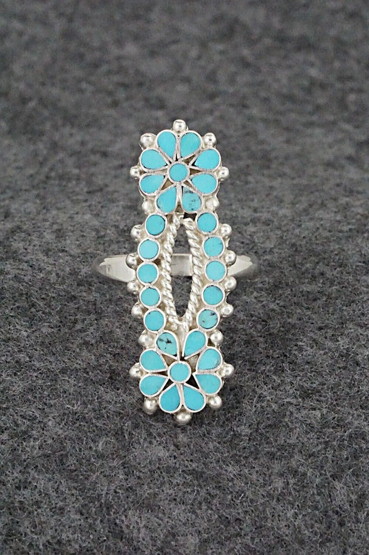 Turquoise & Sterling Silver Ring - Michelle Peina - Size 7