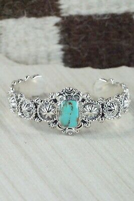 Navajo Turquoise & Sterling Silver Bracelet - Bobby Platero