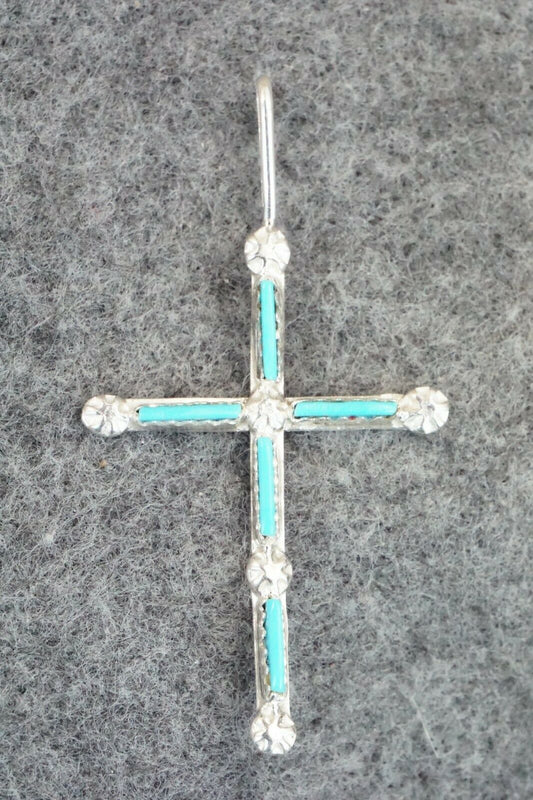 Turquoise & Sterling Silver Pendant - Diana Bellson