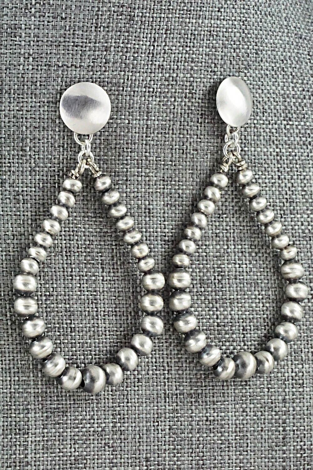 Sterling Silver Navajo Pearl Earrings - Amanda Perry