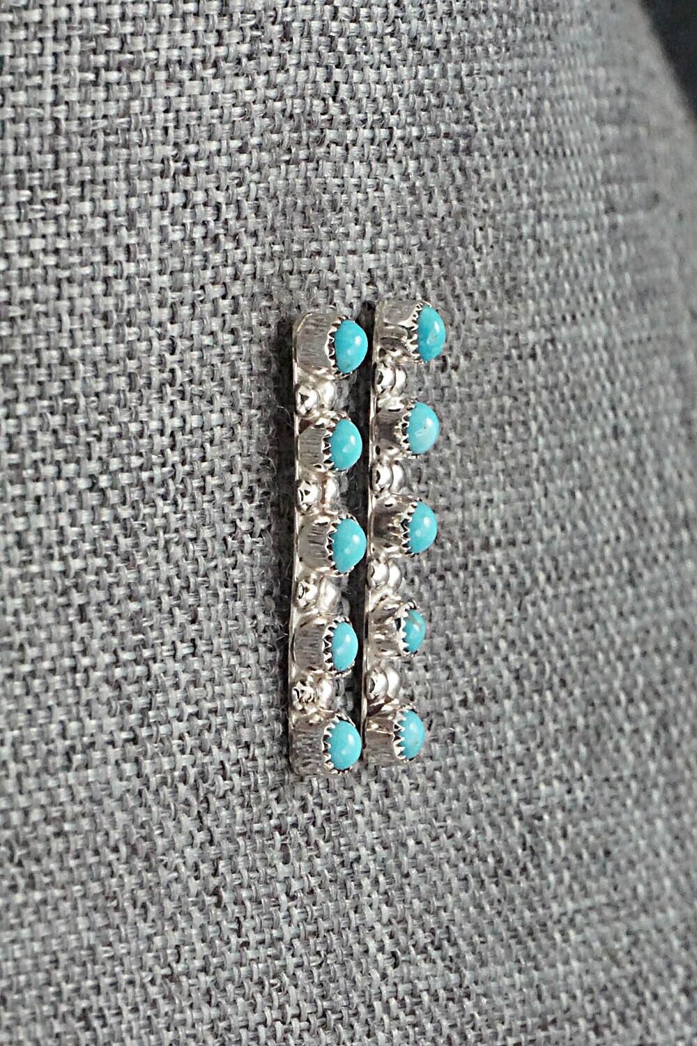 Turquoise & Sterling Silver Earrings - Kenneth Hughte