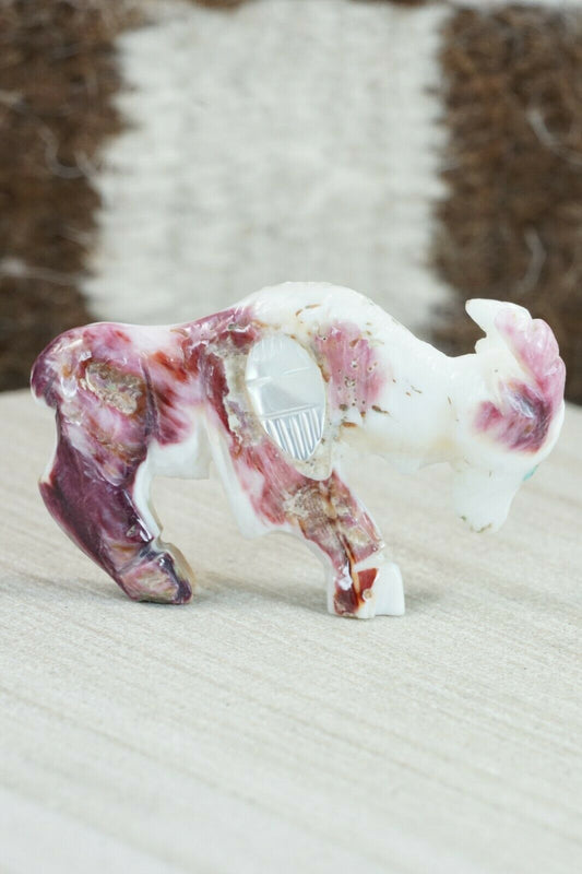 Spiny Oyster Goat Zuni Fetish Carving - Jonas Hastito