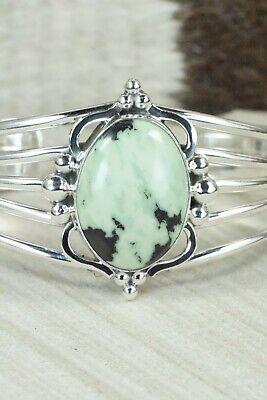 Variscite and Sterling Silver Bracelet - Samuel Yellowhair - High Lonesome Trading